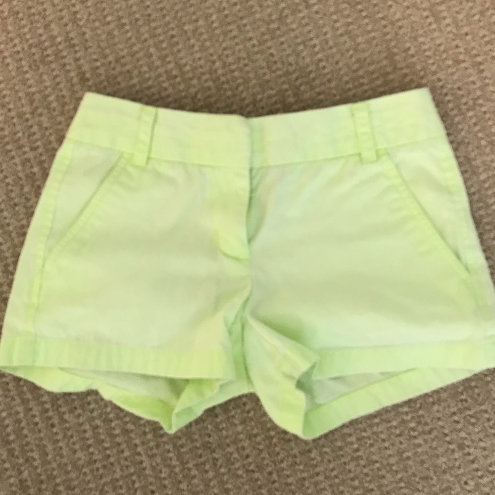 JCrew Lime Green Chino Shorts